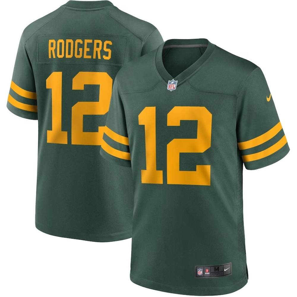 Aaron Rodgers #12 STITCHED Packers On-Field Alternate NFL Jersey  NWT